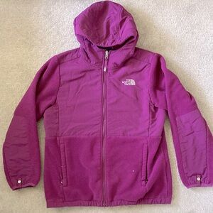 THE NORTH FACE purple/fuchsia Polartec jacket, Girls' XL (18).